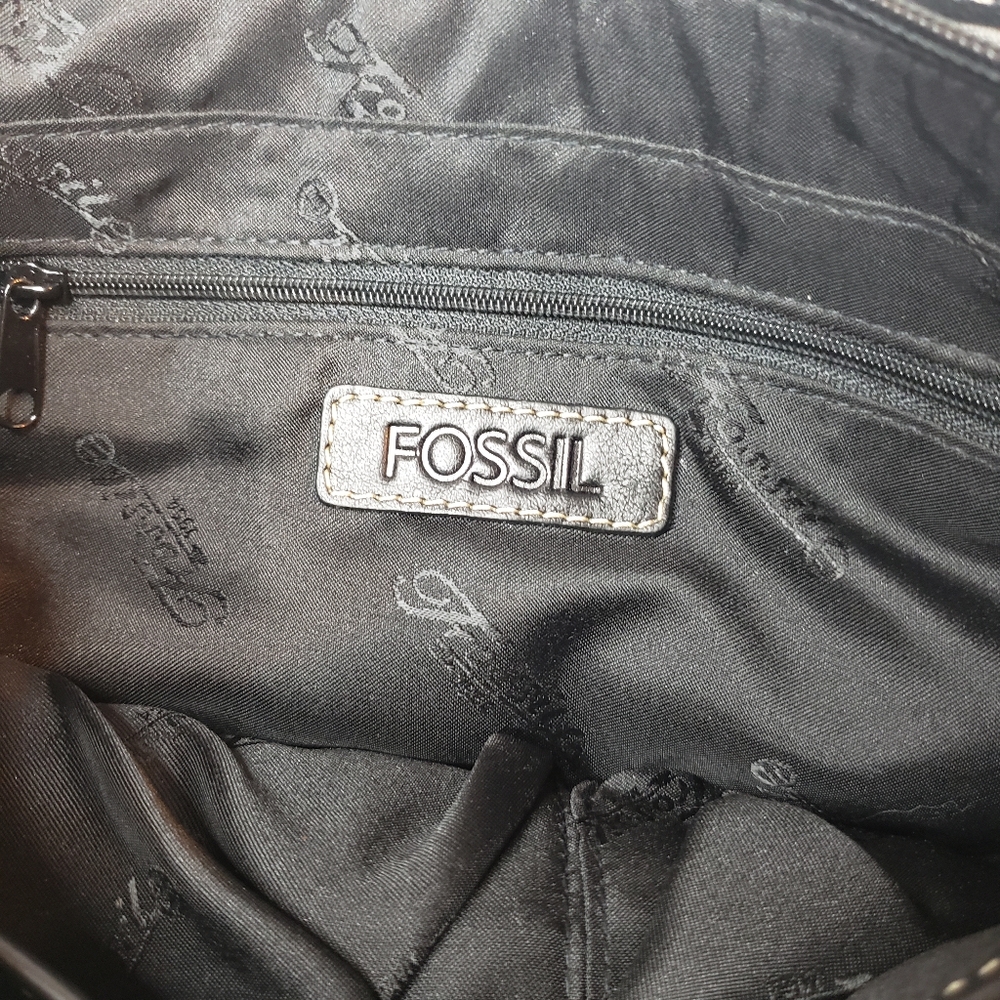 Fossil Elegant Striped Patchwork Crossbody Should… - image 8